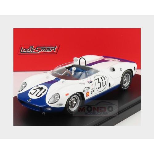 1:43 LOOKSMART Ferrari 330P Spider #30 12H Sebring 1965 P.Rodriguez G.Hill White Blue LSRC091