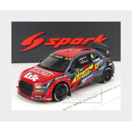 1:43 SPARK Audi S1 Wrx Quattro Team Kyb Jc #4 3Rd Race 6 World Rx Lettonia 2020 R.Larsson Red Black S7883