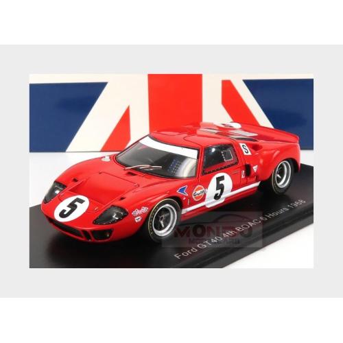 1:43 SPARK Ford Usa Gt40 #5 6H Boac 1968 P.Hawkinns D.Hobbs Red UK009
