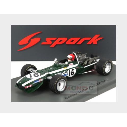 1:43 SPARK Cooper F1 T86B #16 English Gp 1968 R.Widdows Green White S6987