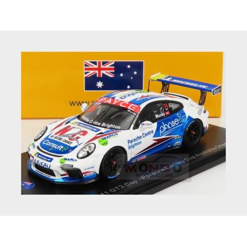 1:43 SPARK Porsche 911 991-2 Gt3 Cup #36 Porsche Carrera Cup Australia Champion 2020 C.Murray White Light Blue AS058