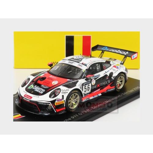 1:43 SPARK Porsche 911 991-2 Gt3 Team Dinamic Motorsport #56 24H Spa 2020 A.De Leener M.O.Pedersen A.Rizzoli C.Sbirrazzuoli White Red Black SB406