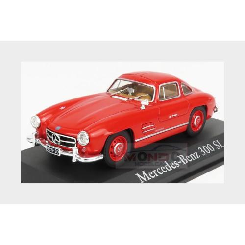 1:43 EDICOLA Mercedes Benz 300Sl Coupe 1954 Con Vetrina With Showcase Red AUTOINDRBA022-VET