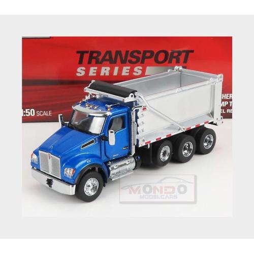1:50 DM MODELS Kenworth T880S Truck Cassone Ribaltabile 4-Assi 1990 Blue DM71078