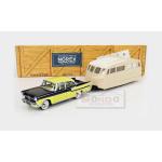 1:43 NOREV Simca Chambord 1958 With Henon Caravan Roulotte 1958 Yellow Black CL5711