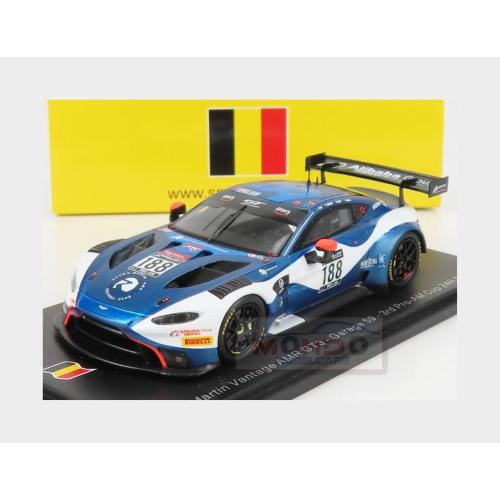 1:43 SPARK Aston Martin Vantage Amr Gt3 Team Garage-59 #188 3Rd Pro-Am Cup Class 24H Spa 2020 A.West C.Goodwin J.Adam M.Martin Blue White SB384