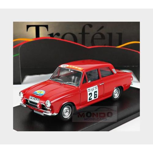 1:43 TROFEU Ford England Lotus Cortina #26 Rally Sweden 1966 V.Elford J.Davenport Red TRRSE18