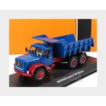 1:43 IXO Magirus Jupiter 6X6 Truck Cassone Ribaltabile 3-Assi 1964 Blue Red TRUD004