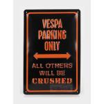 1:43 EDICOLA Accessories Metal Plate Vespa Parking Only Black Orange ED70320