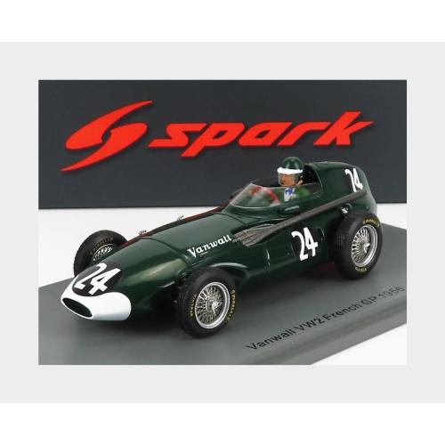 1:43 SPARK Vanwall F1 Vw2 #24 France Gp 1956 M.Hawtthorn Green White S7204