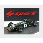 1:43 SPARK Brabham Bt11A #4 Winner Sandown Park Cup Tasman Series 1965 Jack Brabham Green Gold S7434