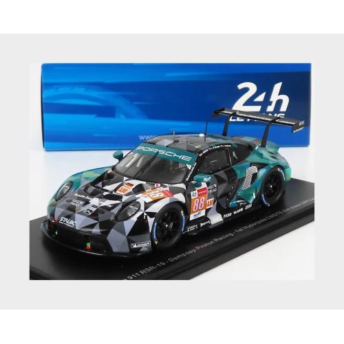 1:43 SPARK Porsche 911 991-2 4.2L Rsr-19 Team Dempsey-Proton Racing #88 1St Hyperpole Lmgte Am Class 24H Le Mans 2021 J.Andlauer L.D.Arnold D.Bastien Light Blue Black Grey S8272