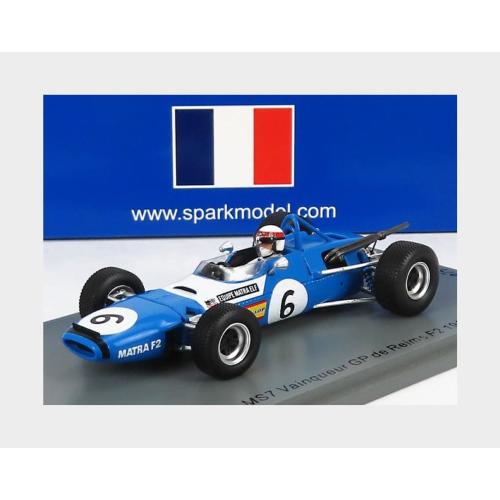 1:43 SPARK Matra F2 Ms7 #6 Winner Reims Gp 1968 Jackie Stewart Blue SF105