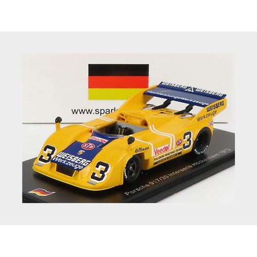 1:43 SPARK Porsche 917/30 #3 Interserie Hokenheim 1973 H.Kelleners Yellow Blue SG675