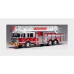 1:43 IXO Smeal 105 Aerial Truck Scala Fire Engine Arlington 3-Assi 2015 Red White TRF023S