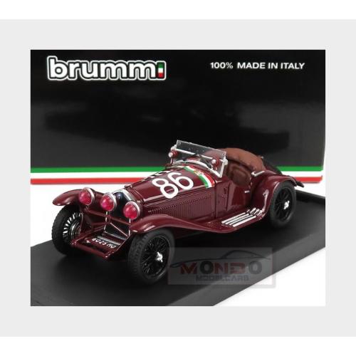 1:43 BRUMM Alfa Romeo 1750 Gs Spider #86 3Rd Mille Miglia 1930 G.Camapari A.Marinoni Bordeaux R389B