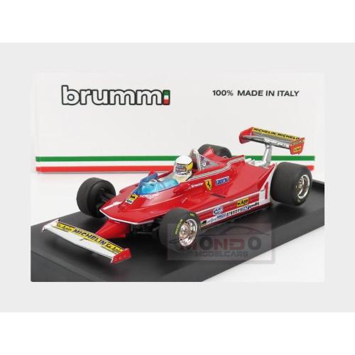 1:43 BRUMM Ferrari F1 312T5 #1 Argentina Gp 1980 Jody Scheckter With Driver Figure Red R574-CH