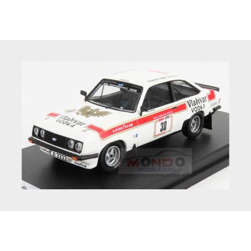 1:43 TROFEU Ford England Escort Mkii Rs2000 #30 3Rd Rally Donegal International 1979 J.Lyons T.Semple White Red TRRiR05