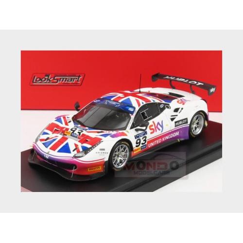 1:43 LOOKSMART Ferrari 488 Gt3 Great Btitain Team Sky #93 8H Fia Motorsport Games Gt Cup Vallelunga 2019 Chris Froggatt Flick Haigh White Uk Flag LSRC079