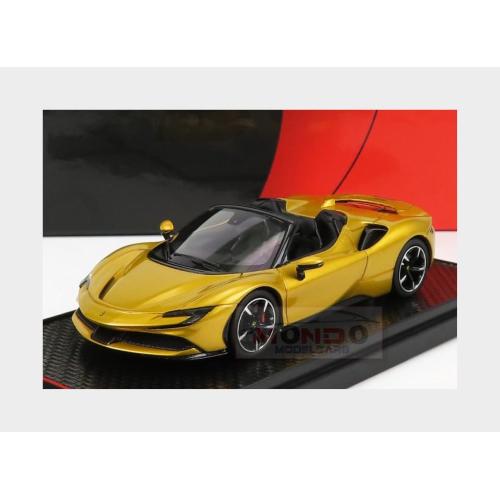 1:43 BBR Ferrari Sf90 Stradale Hybrid Spider 1000Hp Open Roof 2020 Giallo Montecarlo Yellow Met BBRC244A