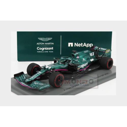 1:43 SPARK Aston Martin F1 Amr21 Mercedes M12 Eq Power+ Team Cognizant Formula One #18 Abu Dhabi Gp 2021 Lance Stroll 100Th Gp Green S7859