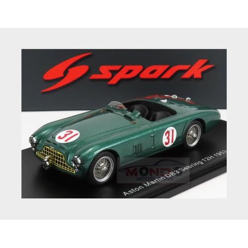 1:43 SPARK Aston Martin Db3 Spider #31 12H Sebring 1953 G.Duke P.Collins Green Met S2449