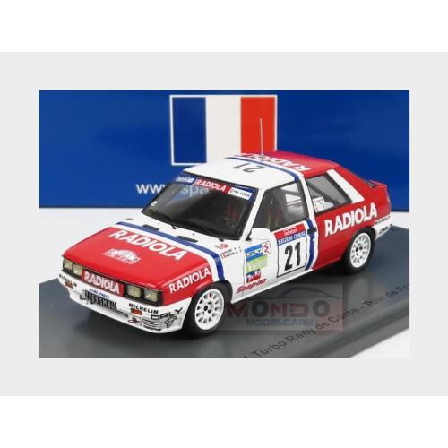 1:43 SPARK Renault R11 Turbo #21 Rally Tour De Corse 1987 P.Rouby J.L.Martin White Red SF146