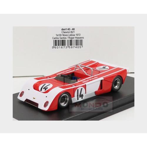1:43 TROFEU Chevron B21 #14 Winner 6H Nova Lisboa 1972 C.Santos R.Heavens Red White TRFDSN40