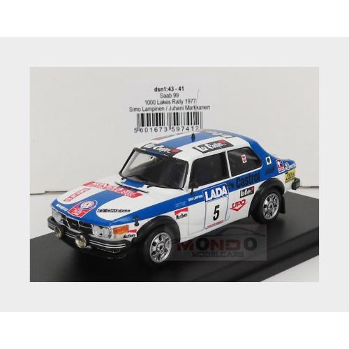 1:43 TROFEU Saab 99 #5 Rally 1000 Lakes 1977 S.Lampinen J.Markkanen White Blue TRFDSN41