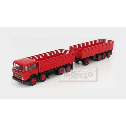 1:87 BREKINA PLAST Fiat 691 Truck Millepiedi 4-Assi 1961 Red BRE58530