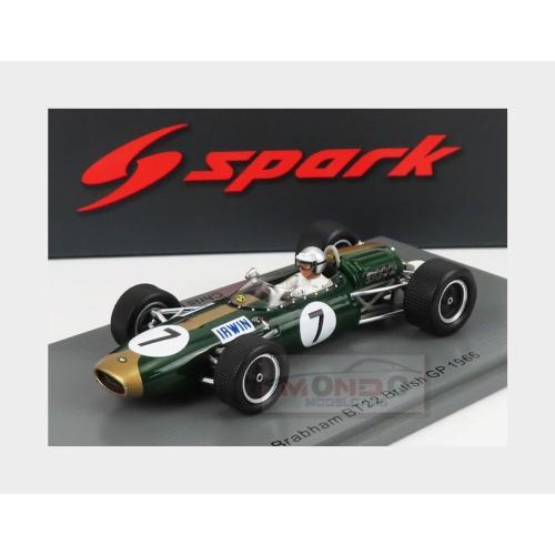 1:43 SPARK Brabham F1 Bt22 #7 British Gp 1966 C.Irwin Green Gold S7093