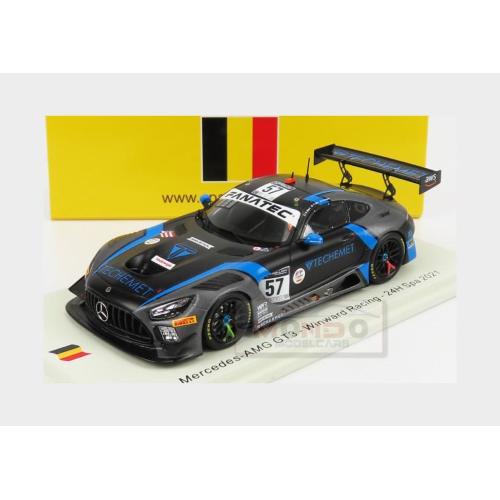 1:43 SPARK Mercedes Benz Amg Gt3 Team Winward Racing #57 24H Spa 2021 R.Ward M.Grenier P.Ellis Black Grey SB473