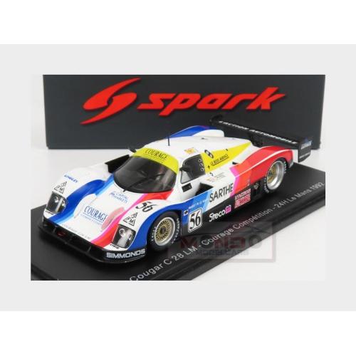 1:43 SPARK Courage Cougar C28Lm 3.0L Team Courage Competition #56 24H Le Mans 1992 D.Morin T.Saldana J.F.Yvon White Orange Blue S3542
