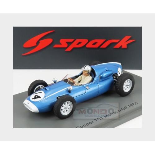 1:43 SPARK Cooper F1 T51 #14 Monaco Gp 1960 R.Salvadori Light Blue Met S8048