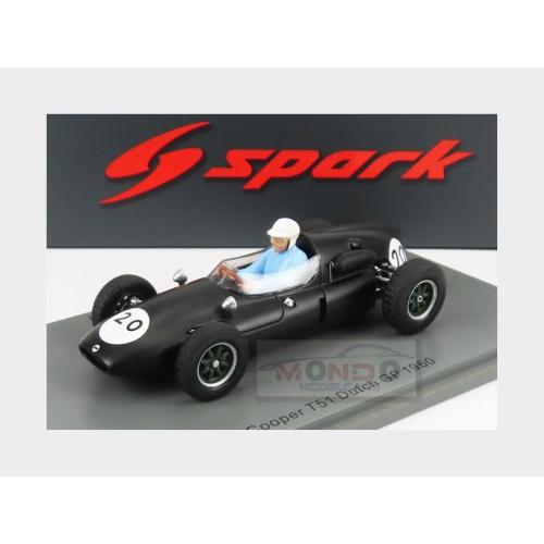 1:43 SPARK Cooper F1 T51 #20 Holland Gp 1960 C.G.De Beaufort Green White S8049