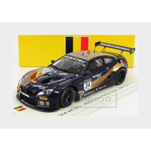 1:43 SPARK Bmw 6-Series M6 Gt3 Team Walkenhorst Motorsport #34 24H Nurburgring 2021 S.Van Der Linde D.Pittard M.Wittmann Black Gold SB470