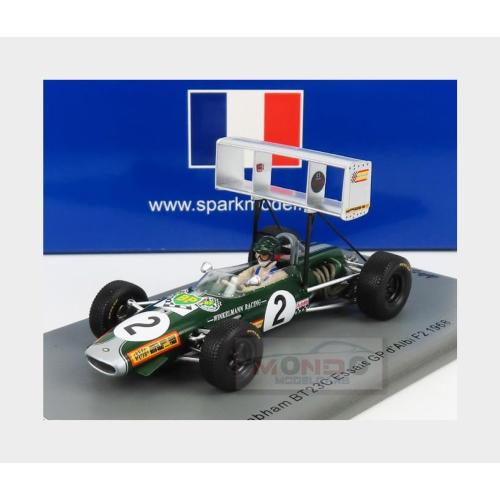 1:43 SPARK Brabham F2 Bt23C #2 Essais D'Albi Gp 1968 J.Rindt SF251