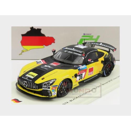1:43 SPARK Mercedes Benz Amg Gt4 Team Black Falcon Textar #36 Winner Sp8 Class 24H Nurburugring 2021 K.Mustafa Mehmet G.Piana M.Stursberg E.Yucesan Yellow Black SG767