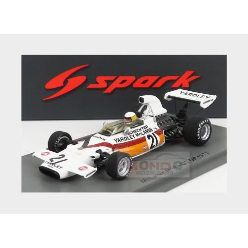 1:43 SPARK Mclaren F1 M19A #21 Usa Gp 1972 J.Scheckter White Yellow S5735
