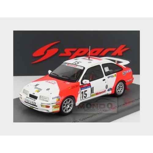 1:43 SPARK Ford England Sierra Rs Cosworth #15 Rally Tour De Corse 1987 C.Sainz A.Boto White Red S8705