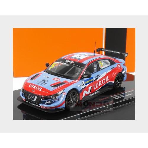1:43 IXO Hyundai Elantra #Tcr Team Lukoil #5 Wtcr Portugal 2021 N.Michelisz Light Blue Red GTM157A