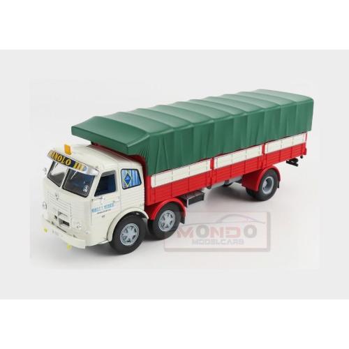 1:43 EDICOLA Pegaso 1063 Truck Telonato 3-Assi 1968 White Red Green CAMAUESP002