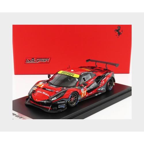 1:43 LOOKSMART Ferrari 488 Gte Evo 3.9L Turbo V8 Team Inception Racing #71 24H Le Mans 2021 B.Barnicoat B.Iribe O.Millroy Red Black LSLM129