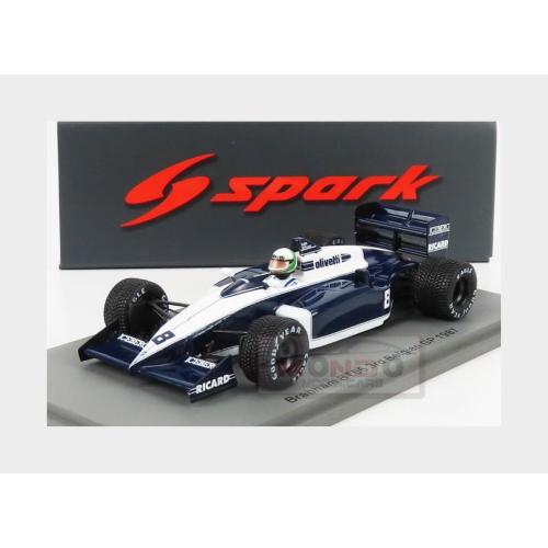 1:43 SPARK Brabham F1 Bt56 #8 3Rd Belgium Gp 1987 A.De Cesaris Blue White S7107