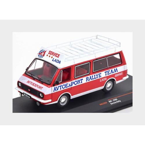 1:43 IXO Raf 2203 Minibus Team Rally Lada Service Assistance 1984 Red White RAC395X