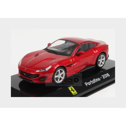 1:43 EDICOLA Ferrari Portofino 2018 Con Vetrina With Showcase Red ABSUP103