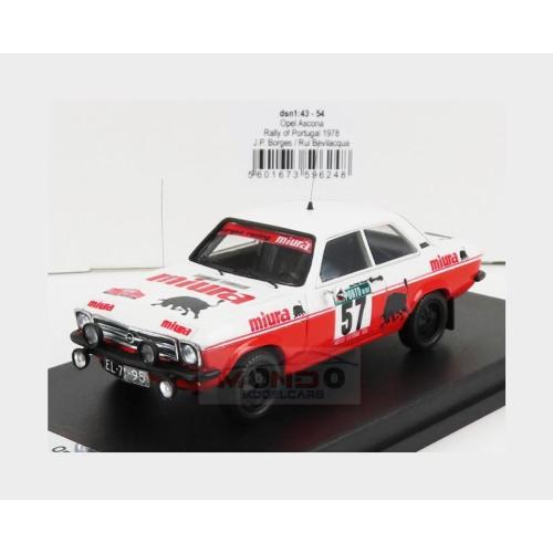 1:43 TROFEU Opel Ascona (Night Version) #57 Rally Portugal 1978 J.P.Borges R.Bevilacqua Red White TRFDSN54