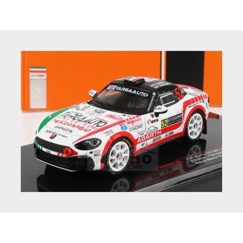 1:43 IXO Fiat 124 Abarth Rgt #52 Rally Montecarlo 2022 R.Gobbin F.Grimaldi White Red Black RAM847