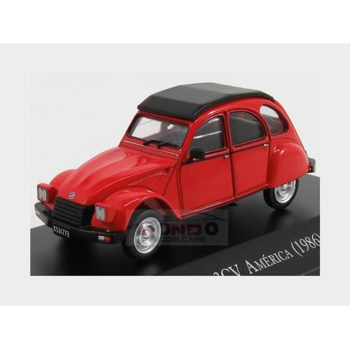 1:43 EDICOLA Ies 3Cv America 1986 (Base Citroen 2Cv) Red ARG059