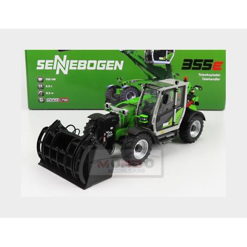 1:32 UNIVERSAL HOBBIES Sennebogen 355E Telescopic Tractor Elevatore Light Green UH8170